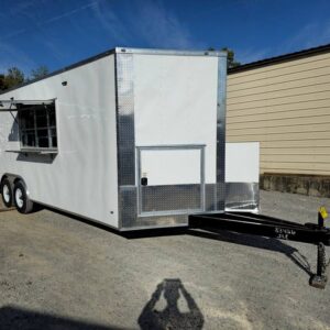8.5' X 23' White Pizza Concession Trailer Vending