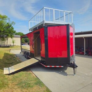 Enclosed Trailer 8.5' X 30' Red Hybrid Drone and Equipment Hauler