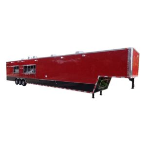 Concession Trailer 8.5'x53' Gooseneck BBQ Catering Food Smoker Event (Red)